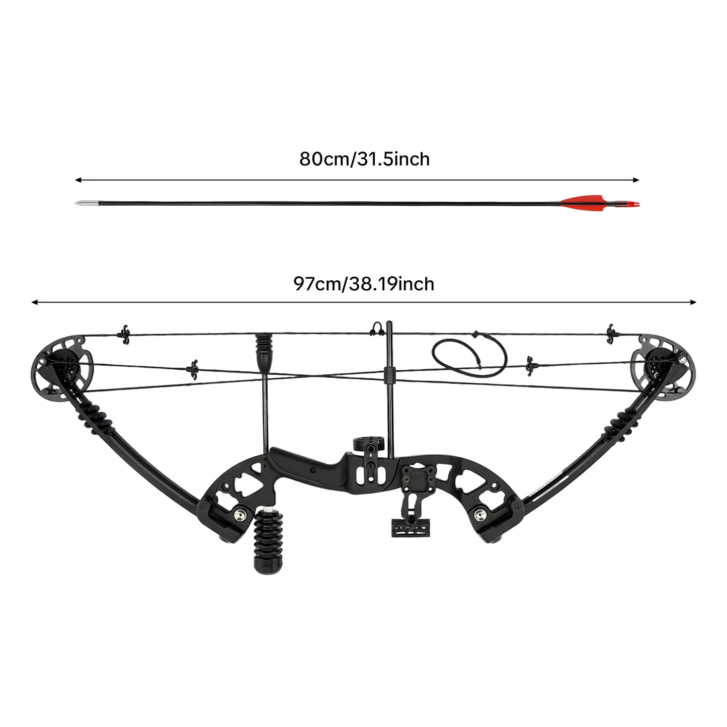 Right Handed Compound Bow Kit with 12 Arrows Competition Compound Bow Archery Equipment for Adults and Beginners,Weight 30-55lbs