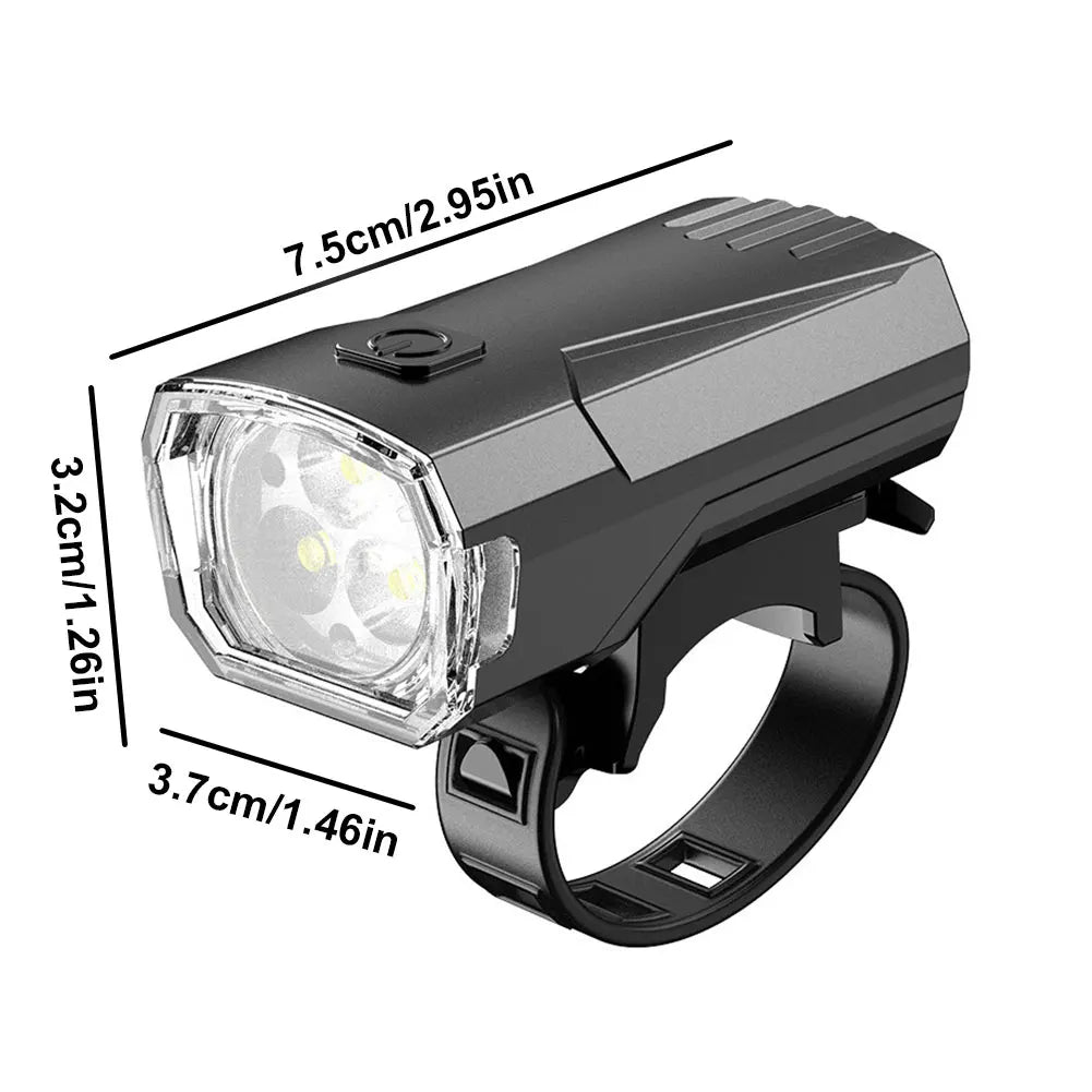 LED Bicycle Front Light Super Bright Bicycle Light Waterproof Bike Flashlight 3 Level Dimmable Bike Safety Lamp for Night Riding