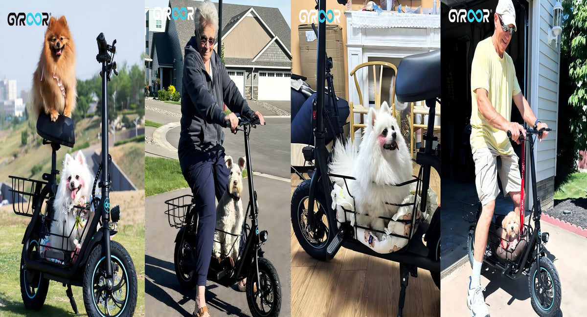 Electric Scooter with Basket for Pet, 3 Riding Modes Foldable Electric Scooter for Adults - up to 20 Miles 18.6MPH