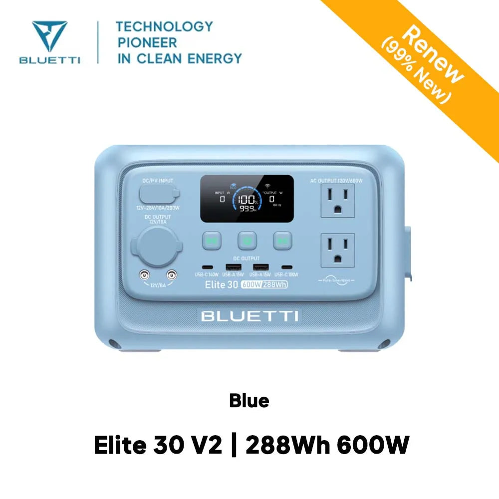【Renew】 Elite 30 V2 Portable Power Station 288Wh 600W Peak Large Capacity Solar Generator For Outdoor Camping Home Emerge