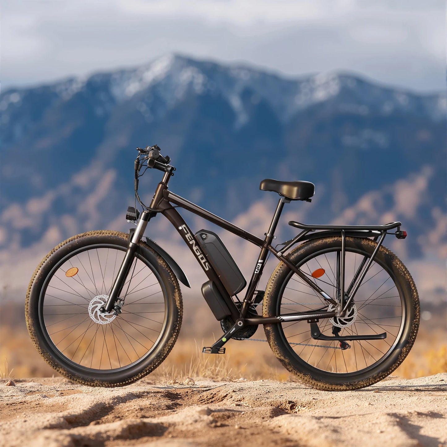 2000W dual motor electric bicycle 48V 840WH 80 mile range 32MPH 27.5-inch all terrain dual disc brake shock absorption