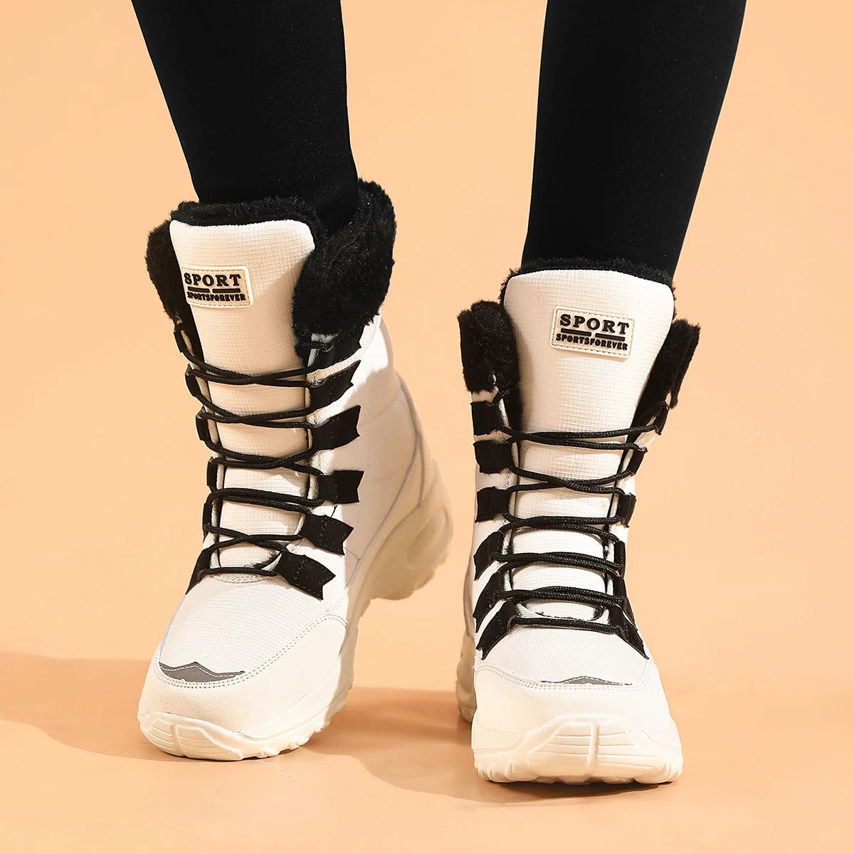 Women's Boots Winter High Quality Keep Warm Mid-Calf Waterproof Snow Boots Women Comfortable Ladies Thigh High Hiking Boots