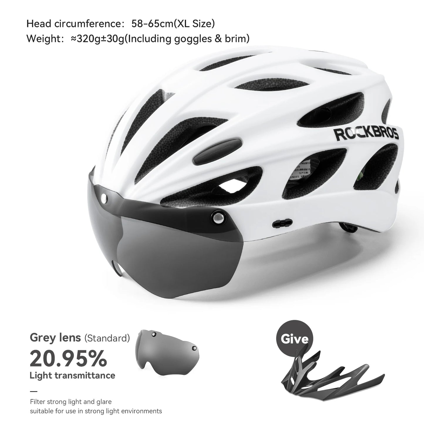 Cycling Helmet Lightweight Integrated Helmet Head Protection Safety Helmet With Goggles Men Women MTB Road Bike Helmet