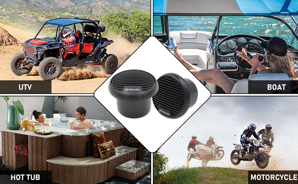 140W Two-Way Marine Waterproof Stereo Mini Speaker System Is Applicable To ATV UTV Motorcycle Outdoor