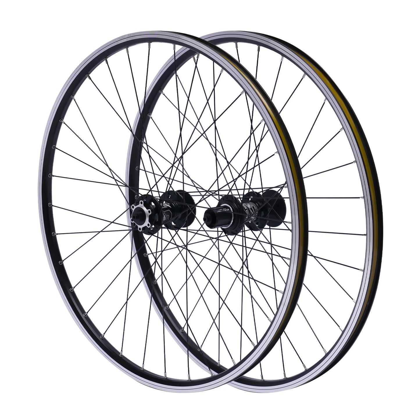 Mountain Bike Wheelset 29 Inch, Aluminum Alloy Rim Disc Brake MTB Wheelset, Quick Release Front Rear Wheels Black Bike Wheels