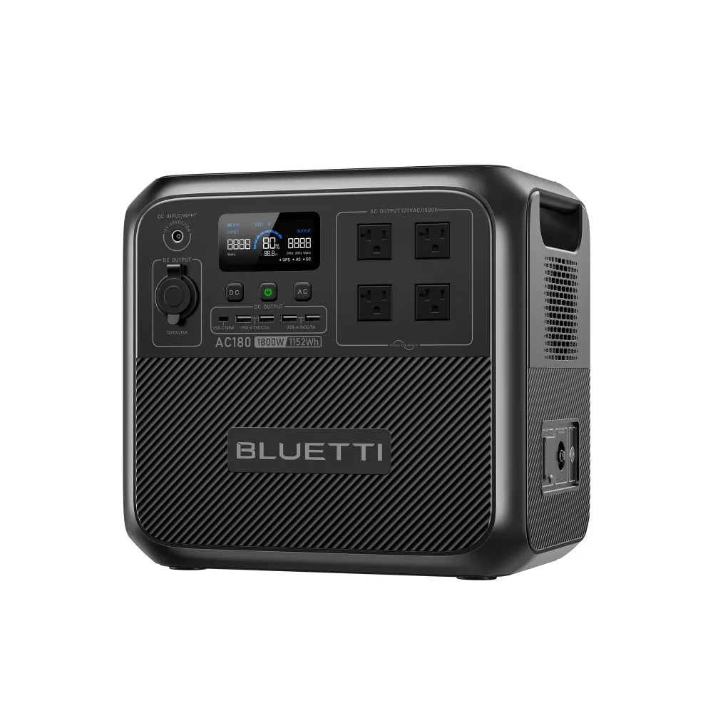 【Brand New Warranty 5 Years】AC180 Solar Portable Power Station 1800W 1152Wh Solar Generator for Camping Off-grid Power
