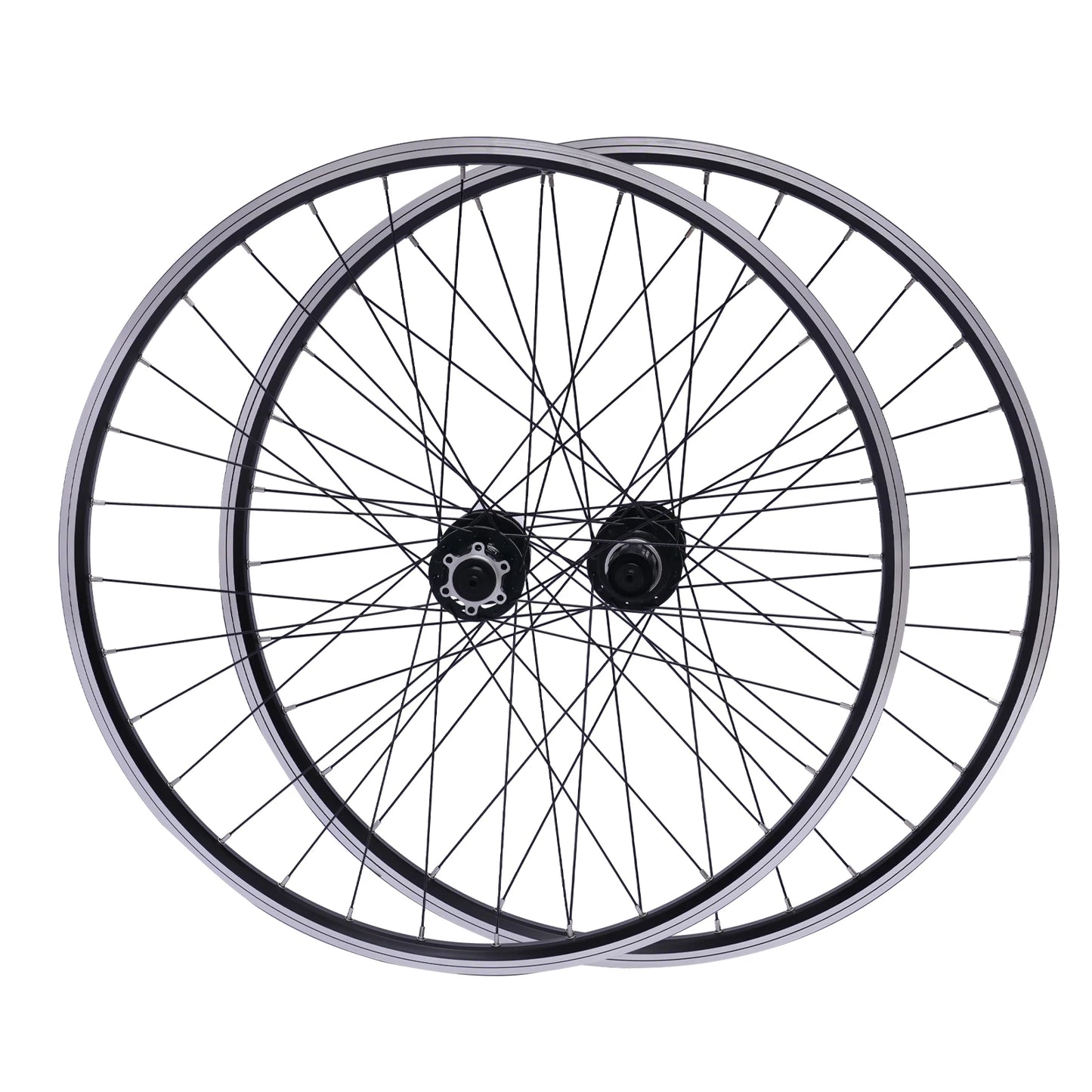 Mountain Bike Wheelset 29 Inch, Aluminum Alloy Rim Disc Brake MTB Wheelset, Quick Release Front Rear Wheels Black Bike Wheels