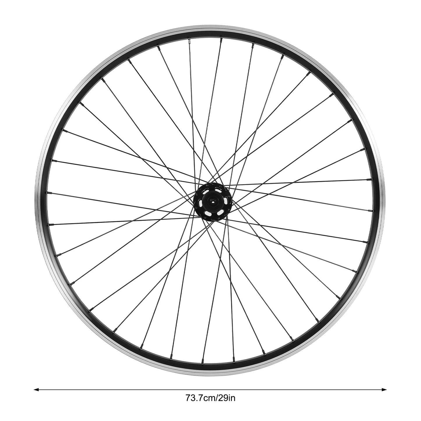 Mountain Bike Wheelset 29 Inch, Aluminum Alloy Rim Disc Brake MTB Wheelset, Quick Release Front Rear Wheels Black Bike Wheels