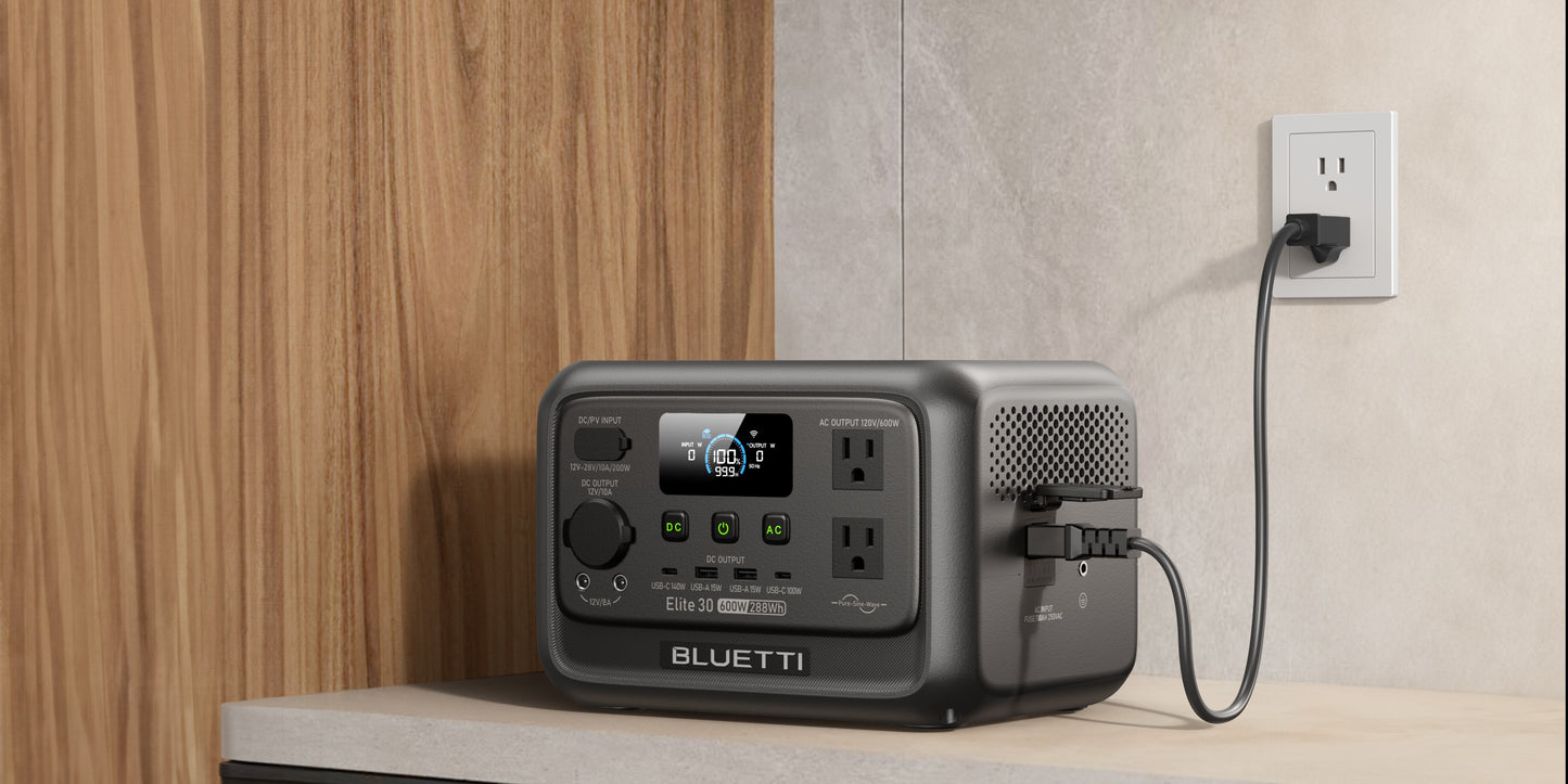 【Renew】 Elite 30 V2 Portable Power Station 288Wh 600W Peak Large Capacity Solar Generator For Outdoor Camping Home Emerge
