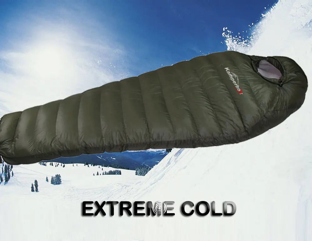 Cold Temperature Winter Sleeping Bag Down Sleeping Bag Winter Camping Equipment