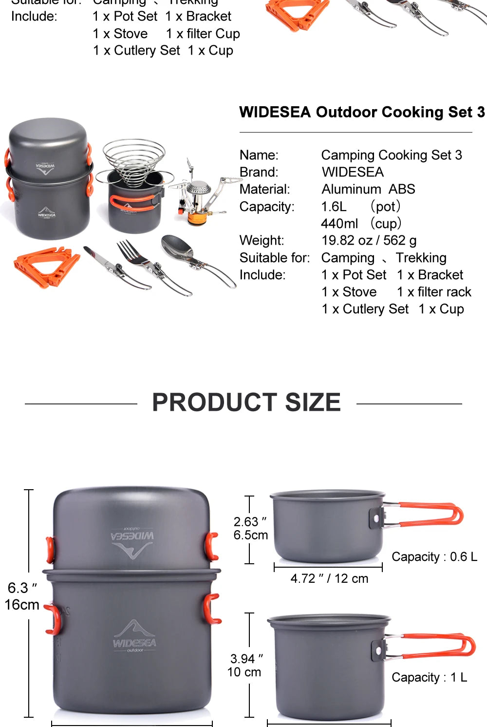 Camping Cookware Set Outdoor Tableware Equipment Supplies Burner Stove Folding Knife Fork Portable Pot Suit Tourism Cup