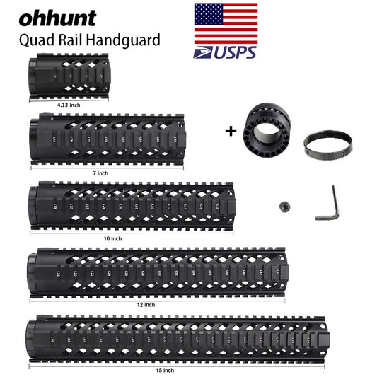 Hunting 4" 7" 10" 12" 15" Free Float M4 AR15 M16 Mount Picatinny