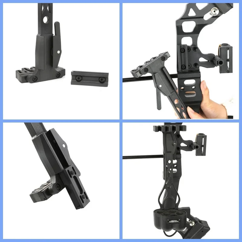 Portable Arrow Quiver Quick Release 4-Arrow Nylon Holder for Compound Bow Hunting Target Practice and Field Shooting