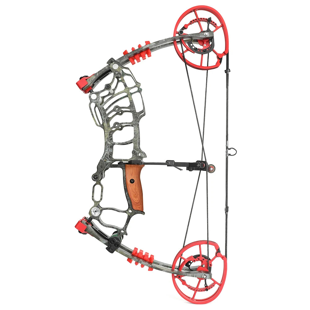Let off 80% Compound Dual-use Bow Set 19" Axle 30-60lbs Hunting Steel Ball 420FPS Right Hand for Adults Hunting Shooting