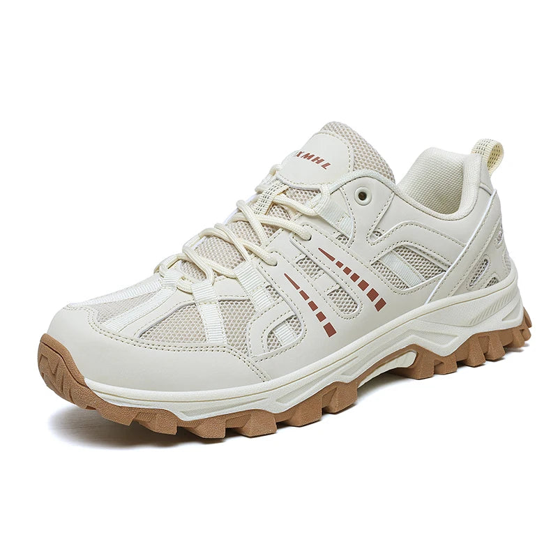 Hiking Shoes Women Shock-absorbing Lace-up Outdoor Low-top Men Shoes Comfortable Flat Breathable Casual Sneakers Men