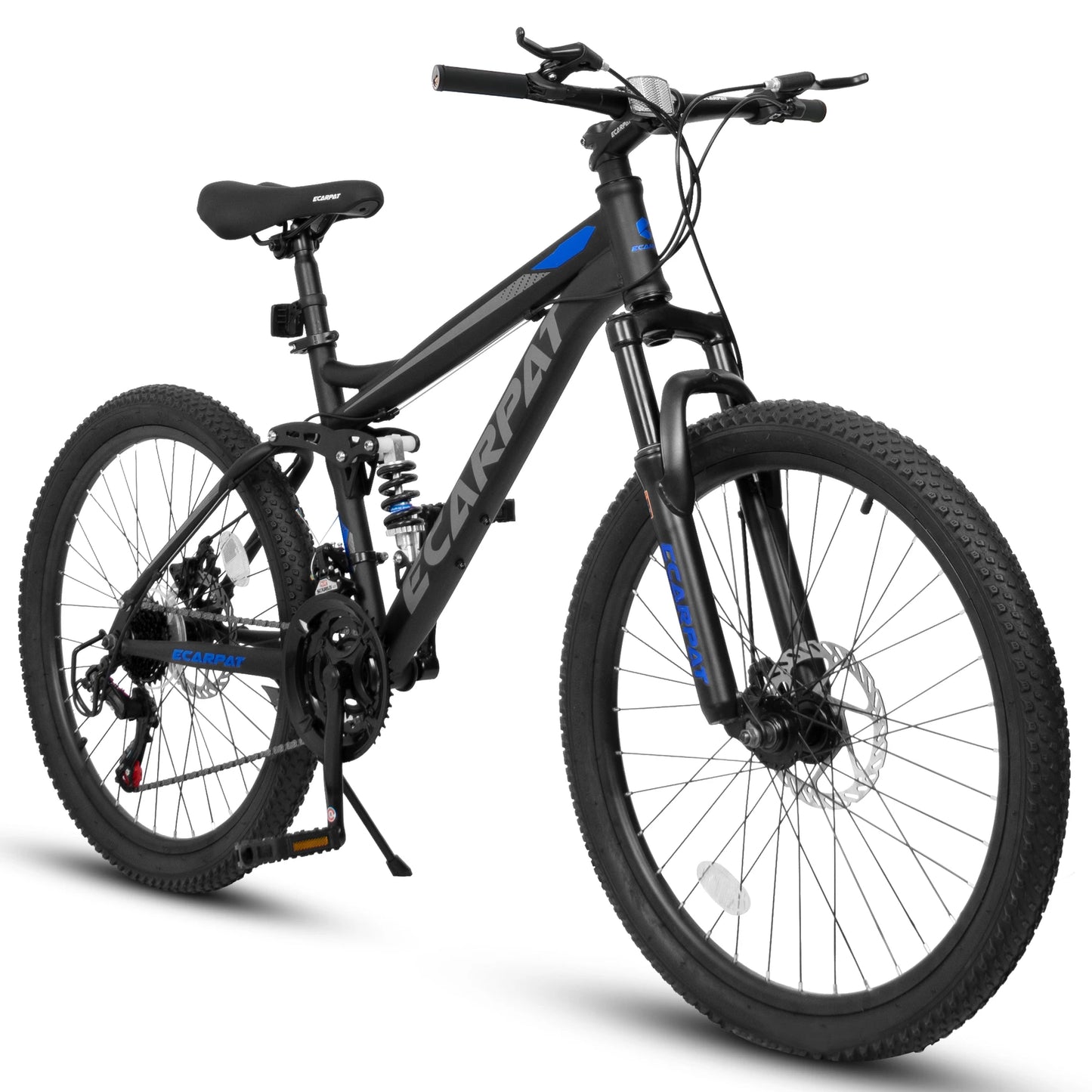Dual Full Suspension Mountain Bike 24/26/27.5 Inch, Mens Women Teenagers Boy Girl Mountain Bike, 21-Speed Disc Bicycles