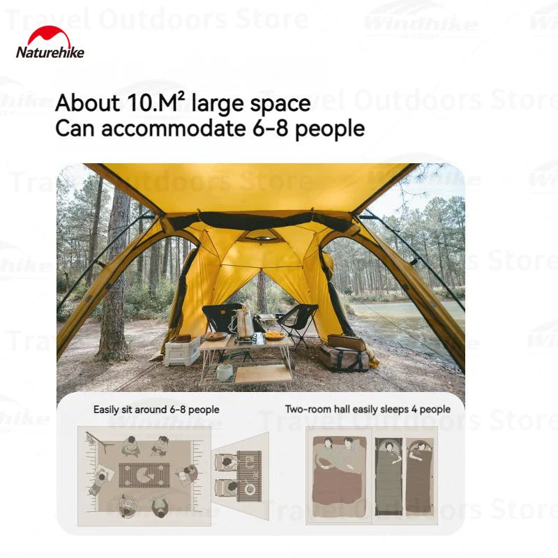 Dune 7.6 Camping Tent 2 People 4 Season Tent Ultralight PU2000mm Outdoor Travel iking Tent With Chimney Screen Window