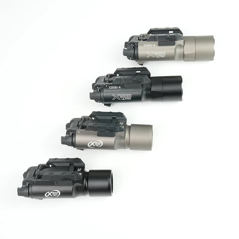 US Warehouse Metal SF X300 X300U Ultra Pistol Scout Light Tactical Rifle Airsoft  Hunting Weapon Flashlight for 20mm Rail
