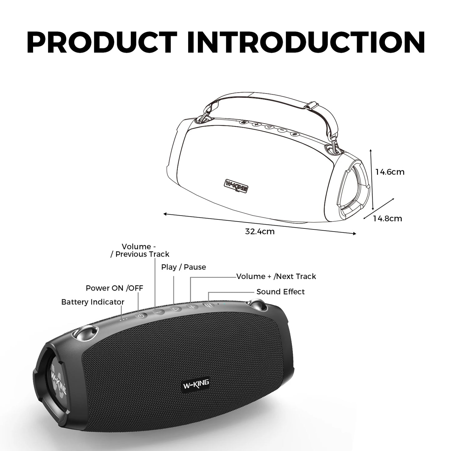X10MIC Portable Loud Bluetooth Speakers (120W PEAK)70W with Wireless Microphone,  Waterproof Outdoor Wireless Bluetooth