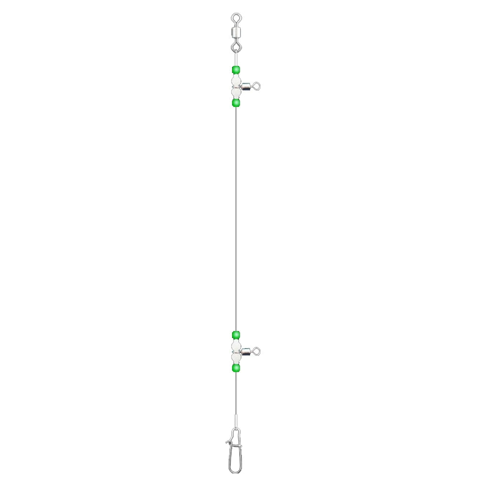 Night Glow Fishing Leaders Fishing Leader Line with Swivels and Snaps Luminous Fish Wire Leaders for Saltwater Freshwater