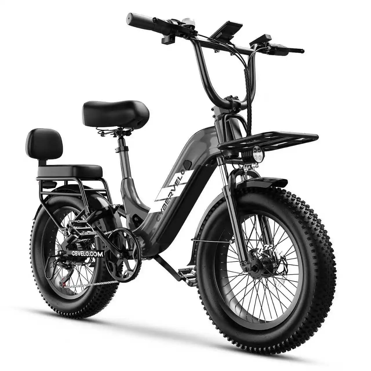 1000W Peak Step-Thru Electric Bike for Adults 20" Fat Tire 7-Speed Commuter E-Bike Up to 80 Miles Long Range 48V 20Ah Removable Battery EK12 EK8