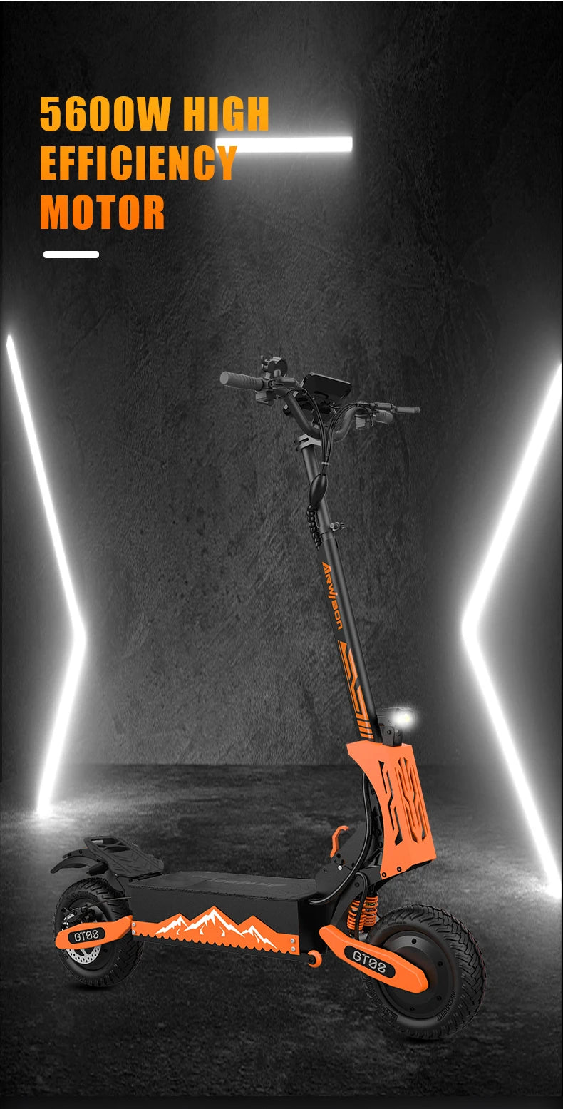 5600W Adult Electric Scooter Dual Motor Top Speed 46MPH,60V27AH, 11-inch Off-Road Tires Sport Folding eScooter