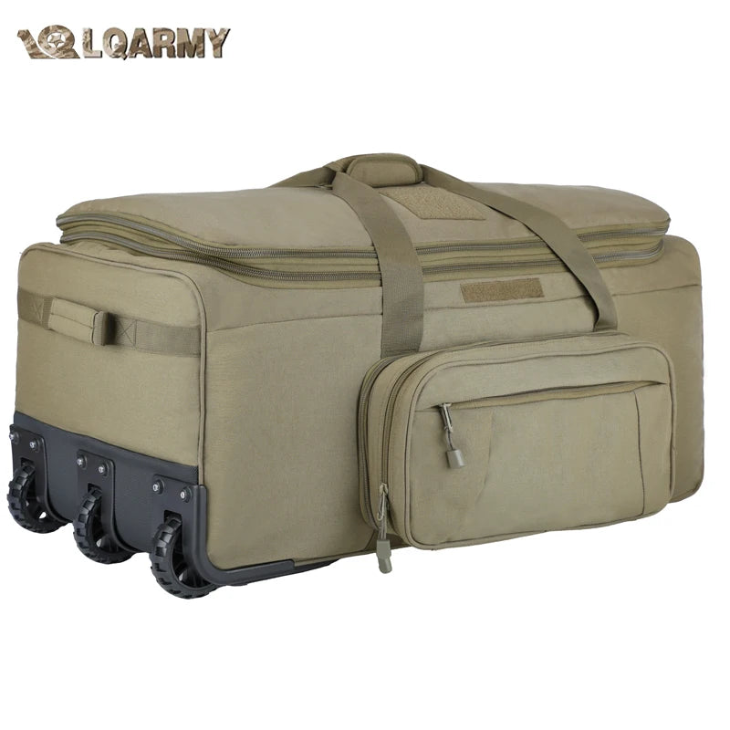 124L Outdoor Camping Travel Bag Large Trolley Case Waterproof Nylon Practical Travel Handbag Storage Luggage Bag