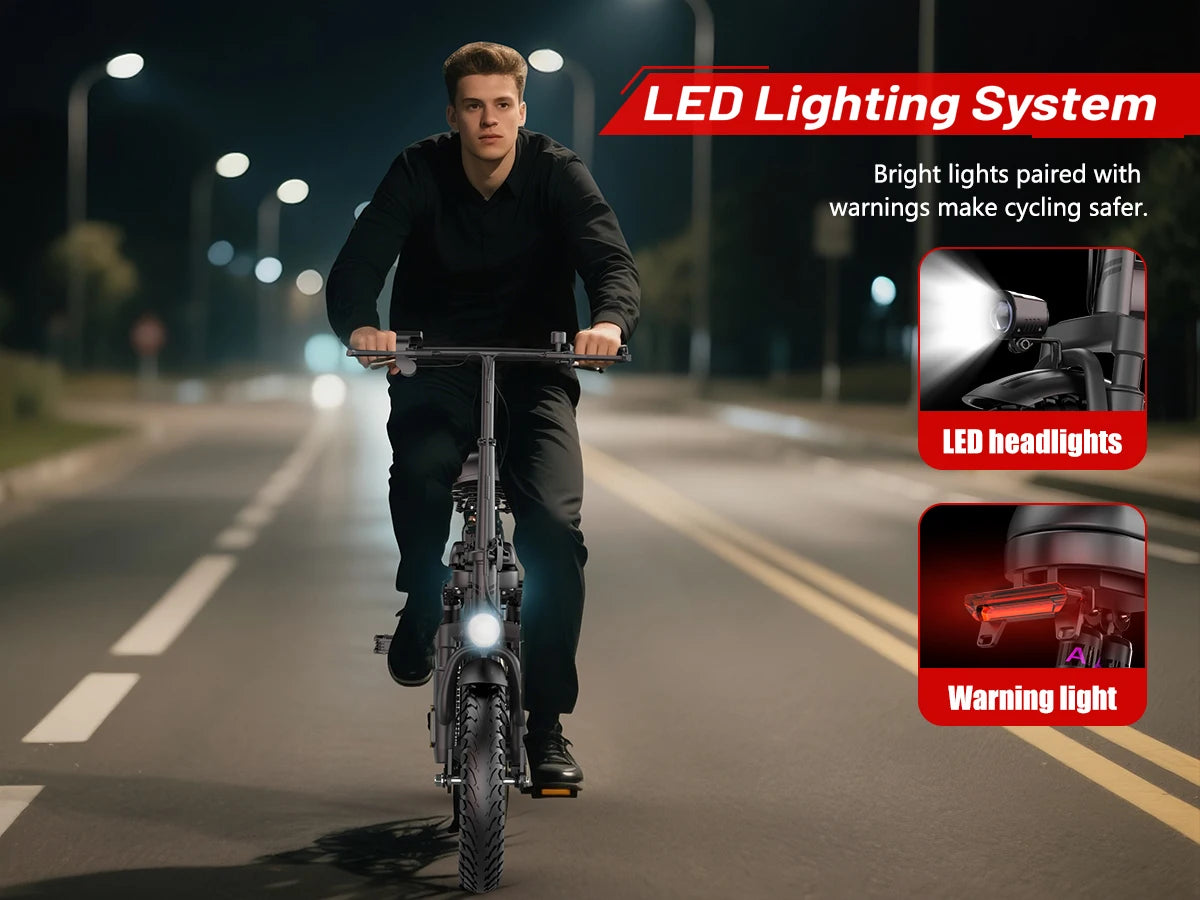GE5 Adults Electric Bike 500W Peak Motor 48V 15AH Removable Battery Electric Bicycle 14 Inch Folding Urban leisure e bike