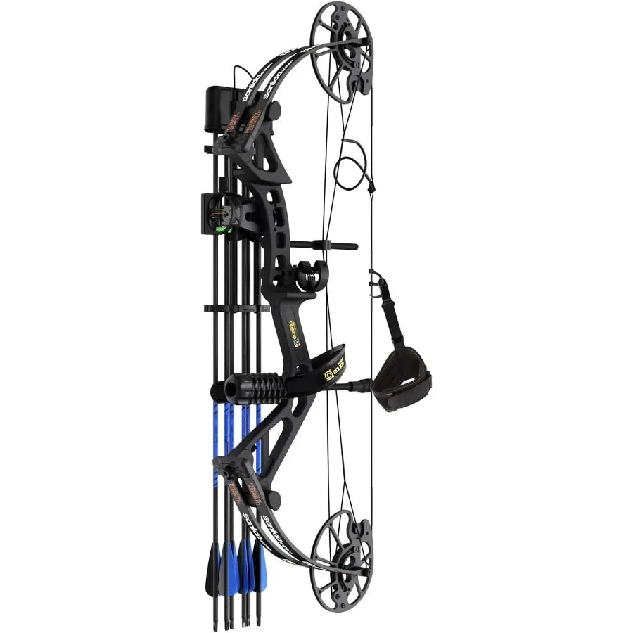 Ready to Hunt Compound Bow Package for Adults Archery Compound Bow and Arrow Set 0-70 Lbs Draw Weight No Bow