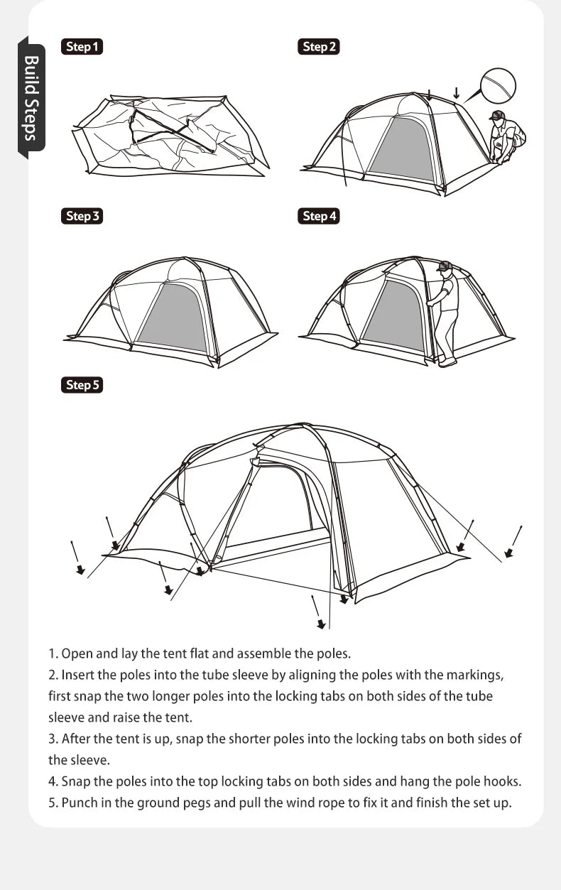 Massif Hot Tent with Stove Jack Waterproof Windproof 4 Season Tent 2 Person Cold Weather Winter Tents for Camping