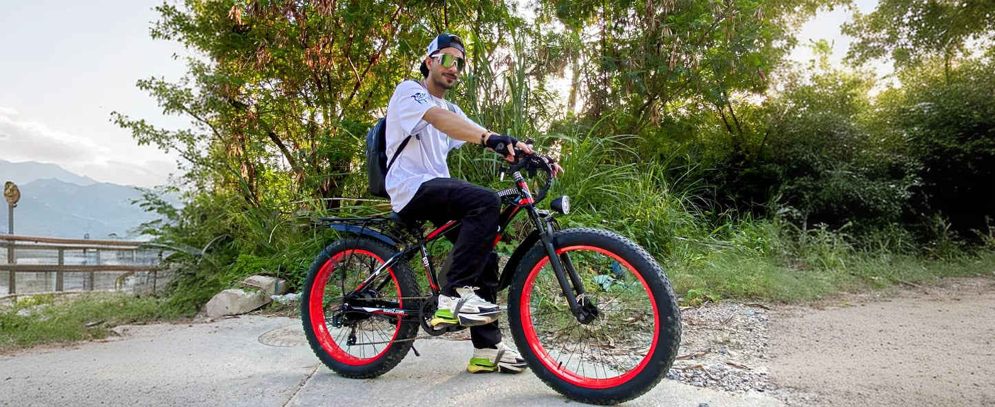 1500W Fat Tire Electric Bike for Adults 26"x4.0 All Terrain Ebike 34MPH Fast Mountain E-Bike 48V Long Range Snow Beach Bicycle