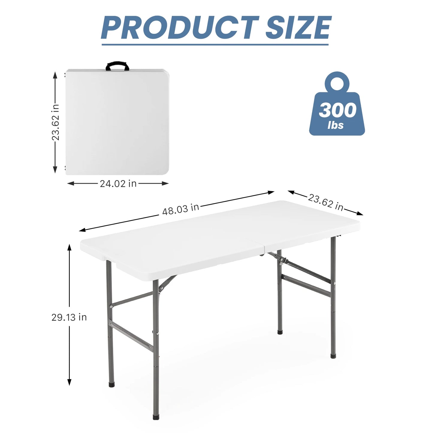 Portable Folding Outdoor Camping Table Camping Hiking Heavy Duty Foldable Table with Carrying Handle Safety Lock For Camping Furniture
