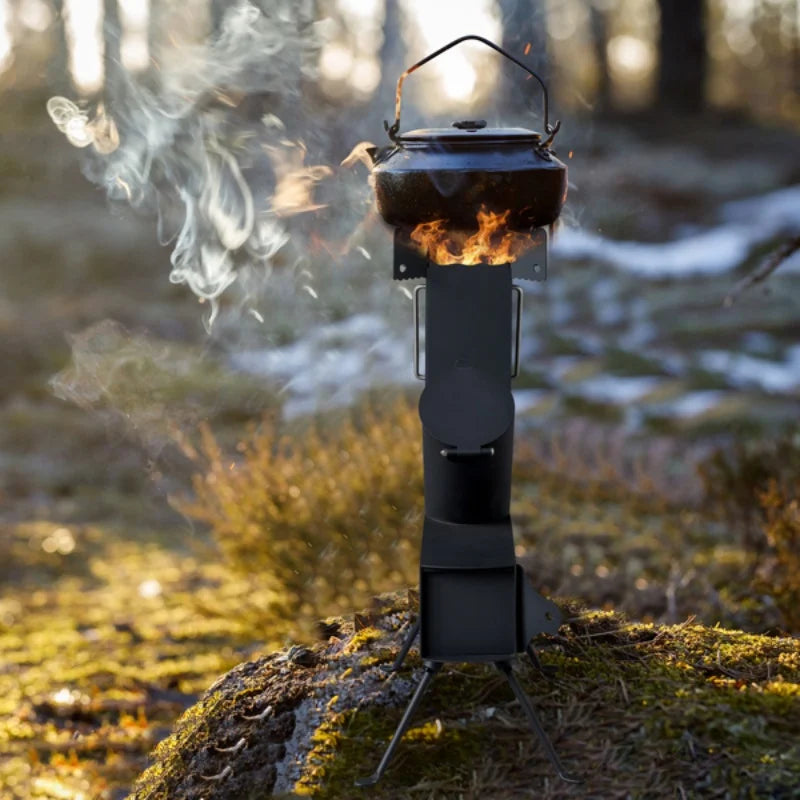 Alloy Steel  Camping Firewood Stove Portable Rocket Stove Heating Wood Stove Tent Wood Burner For Camping Cooking Accessories