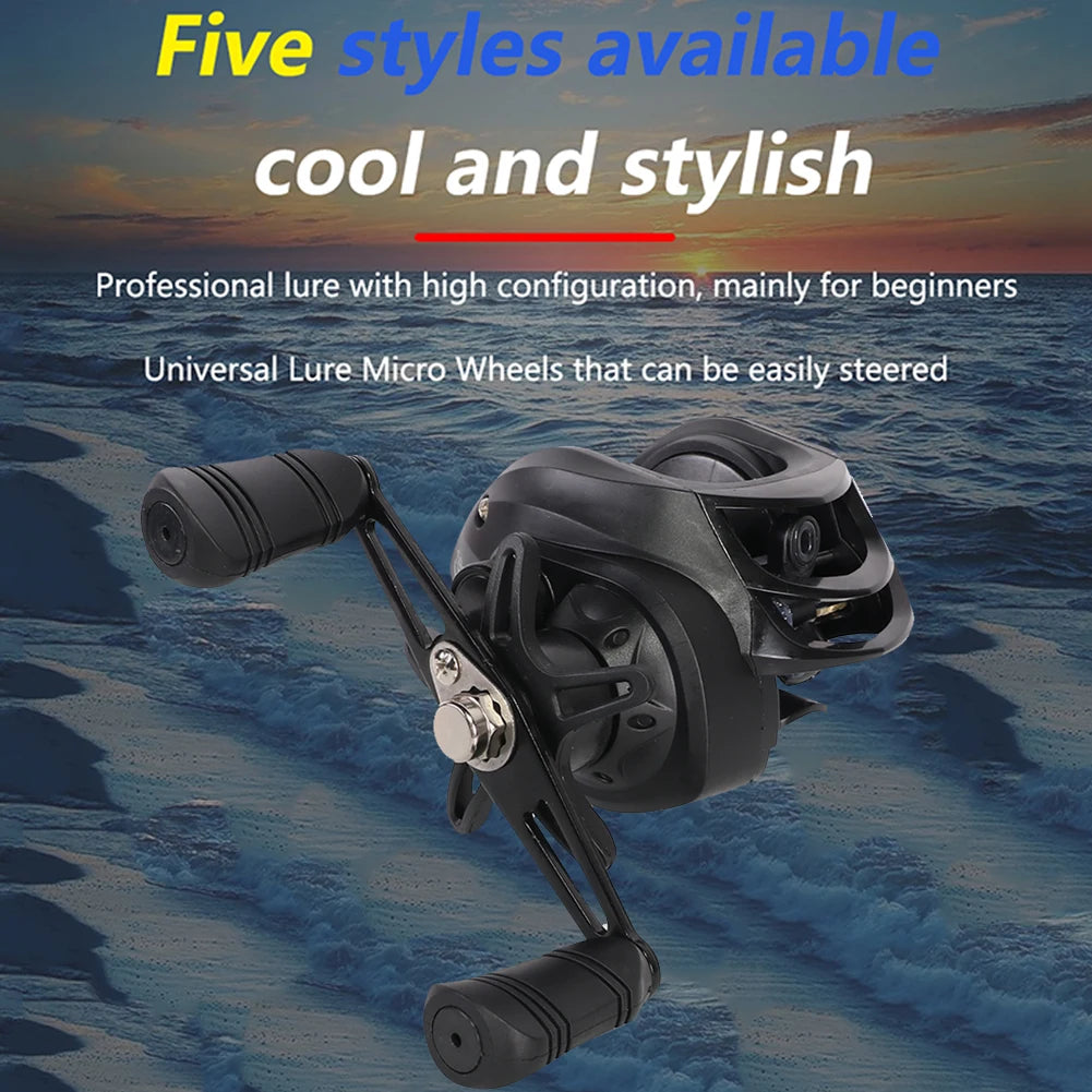 Baitcasting Fishing Wheel 7.2/1 Gear Ratio Fishing Reels Wheel Max Drag 10kg Saltwater Freshwater 18+1BB Fishing Accessory