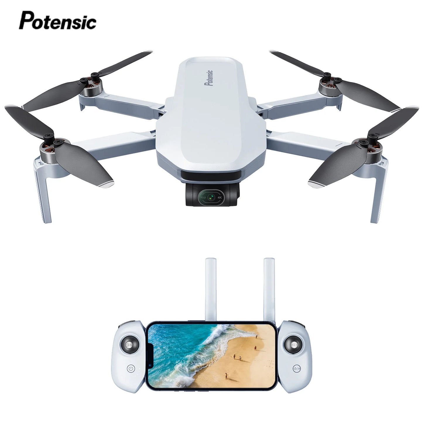 4K GPS Professional Drone Max 6-KM, 3-Axis Gimbal, Visual Tracking, QuickShot, Under 249g, Return to Home-ATOM