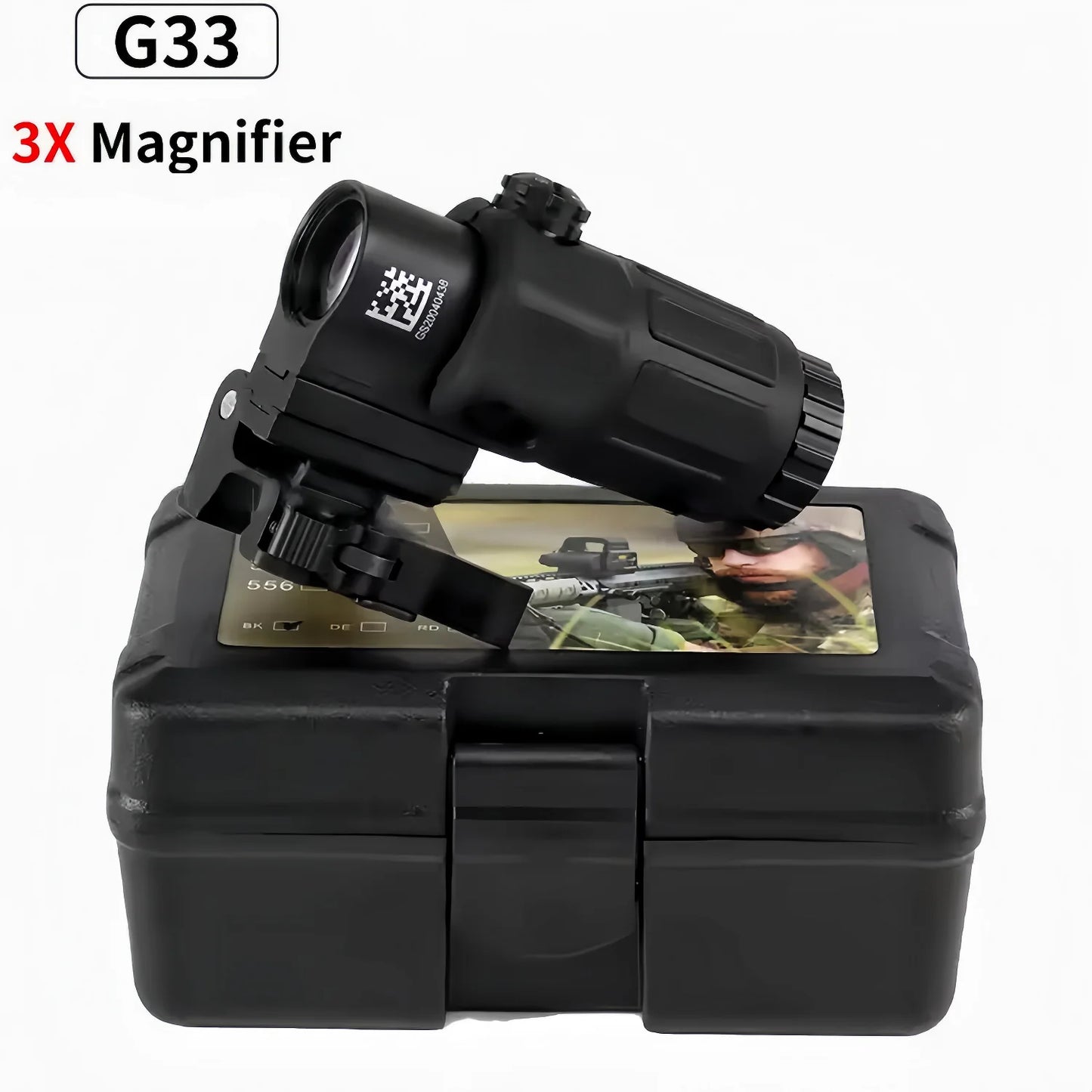 Tactical G33 G43 G45 Sight Fixed 3X 5X Magnifier Scope with Quick Disassembly and Flipping for Airsoft Hunting