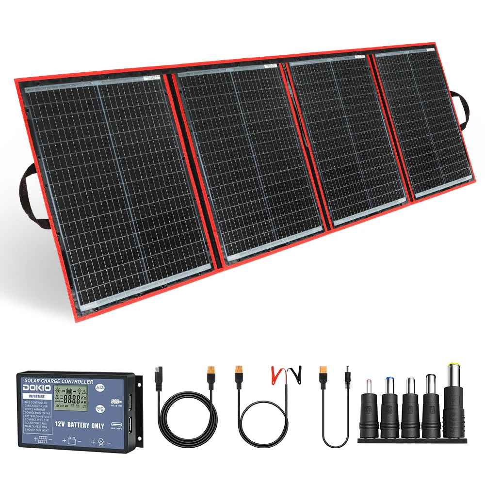 97W 150W 195W 295W With fixing bracket and 12V controller kit foldable portable solar panel for car battery/camping