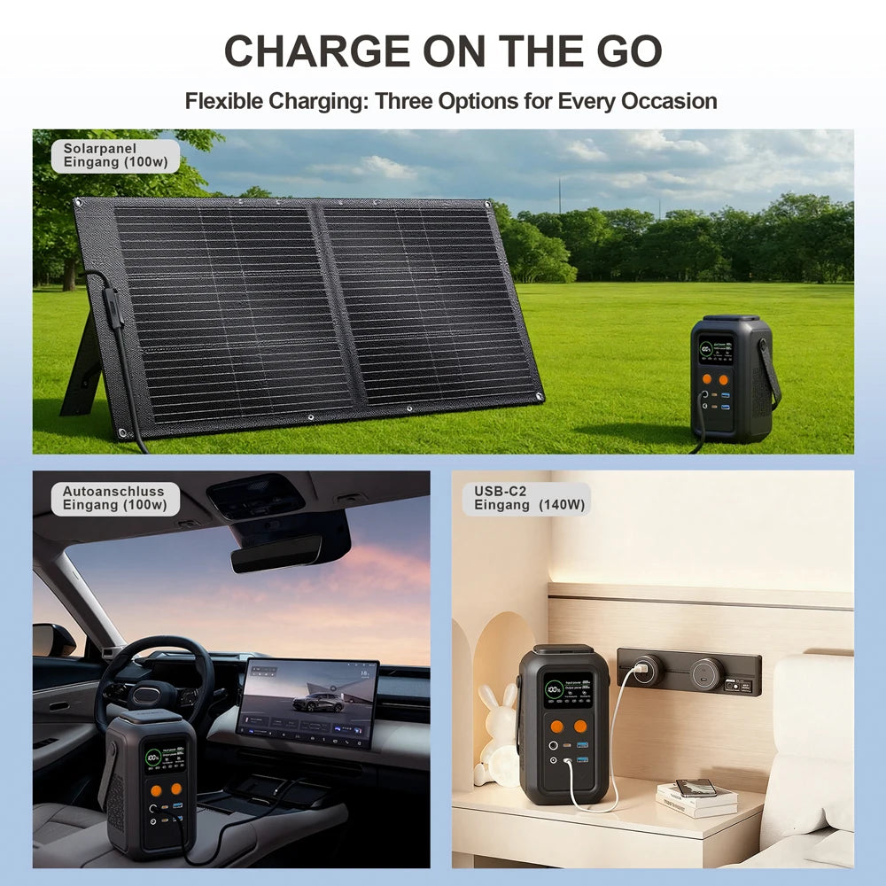 200W Power Station Camping 192Wh Lifepo4 Power Bank 60000mAh Portable Charger Battery Emergency Power USB TYPE-C Port