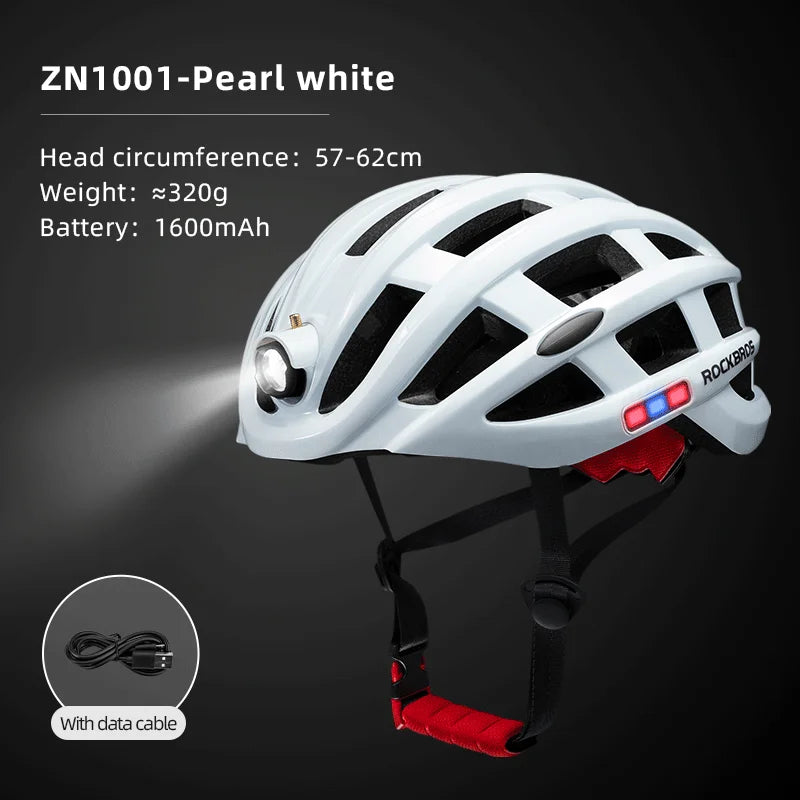 Cycling Light Helmet USB Charging Electric LED Front Light Helmet Night Cycling Safety Helmet Bicycle Scooter Helmet
