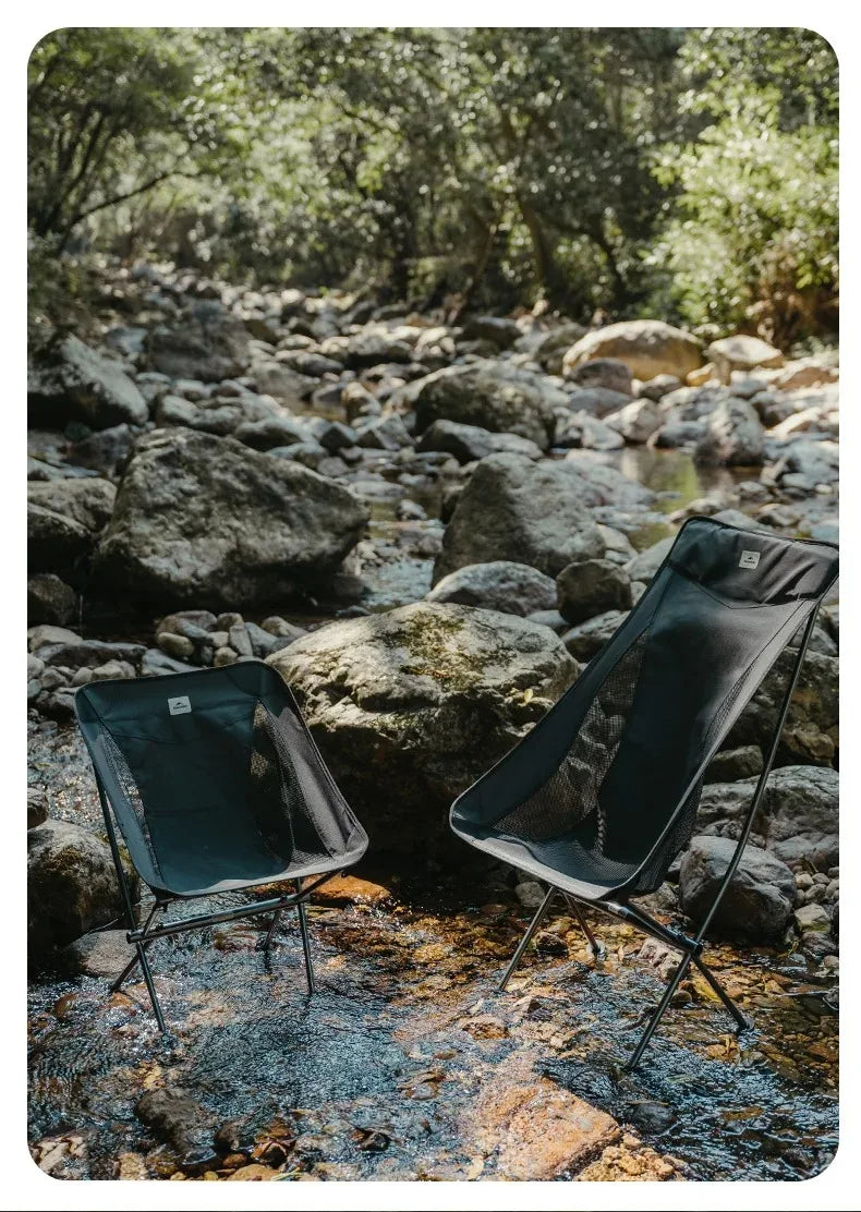 Ultralight Folding Chair L04 150kg Load Capacity for Fishing Picnic Outdoor Hiking Moon Chair Portable Relax Chair