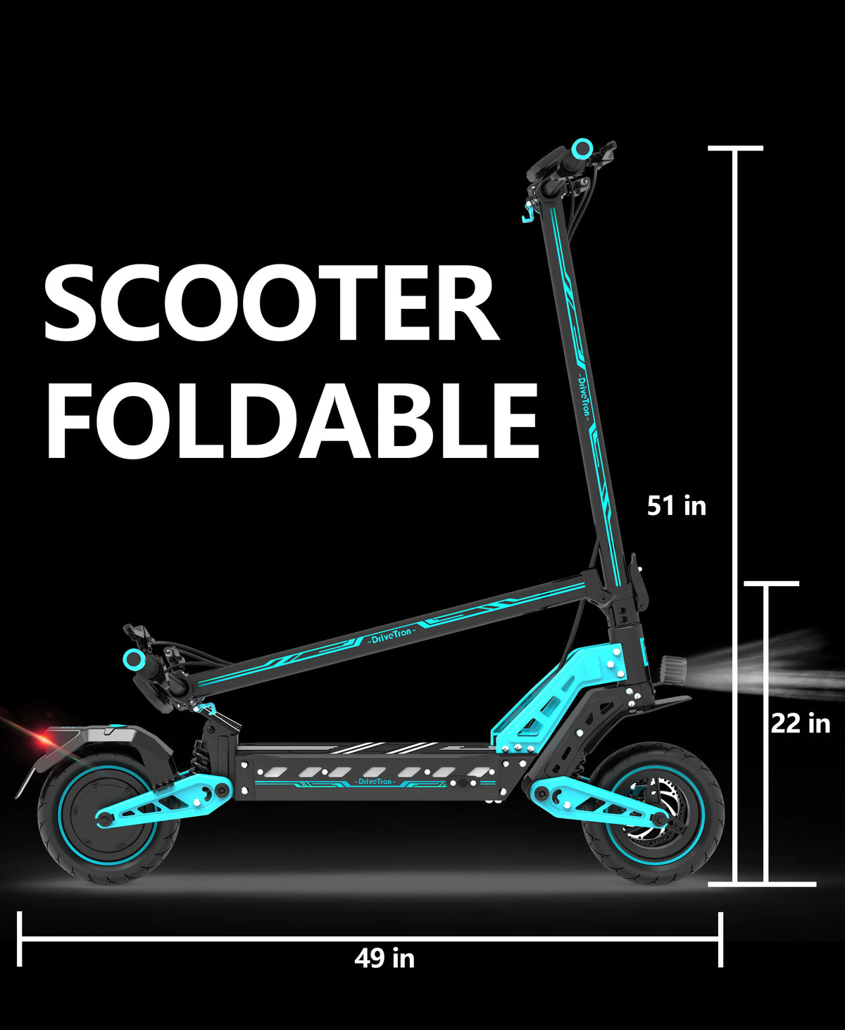 31mph 50kmh Double Absorber Brake Powerful Off-road Adult Big 48V 10inch Tires Adult Electric Scooter