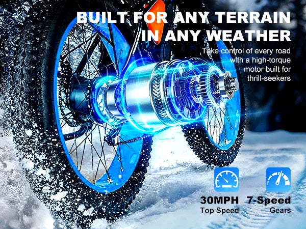 TWO Electric Bike,1500W Peak Ebikes for Adults, 26'' Fat Tire Best Ebike for Men, 70 Miles with 960Wh Battery, 25-30MPH Max Speed Bicycles, 330LB Capacity