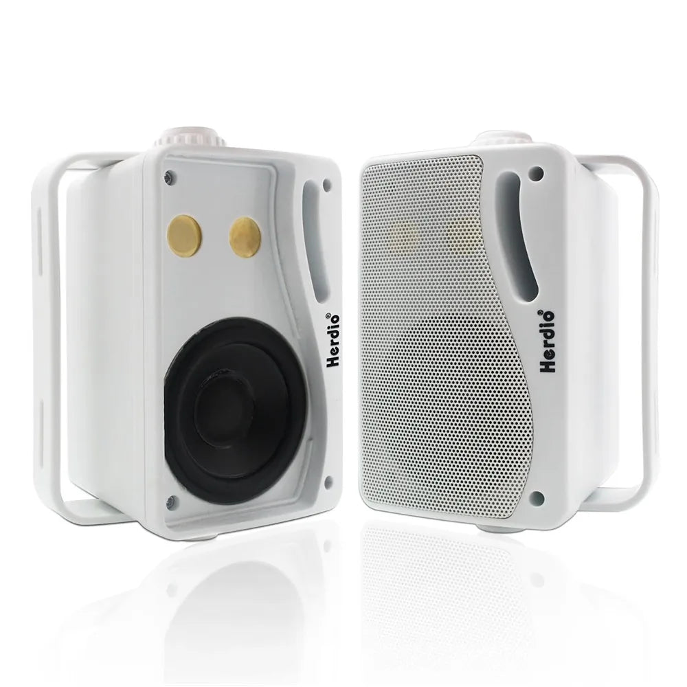 3.5'' 2PCS Passive Outdoor Speakers Wired Waterproof 200W 3 Way Premium Mountable Wall Mount Speakers With Superior Sound