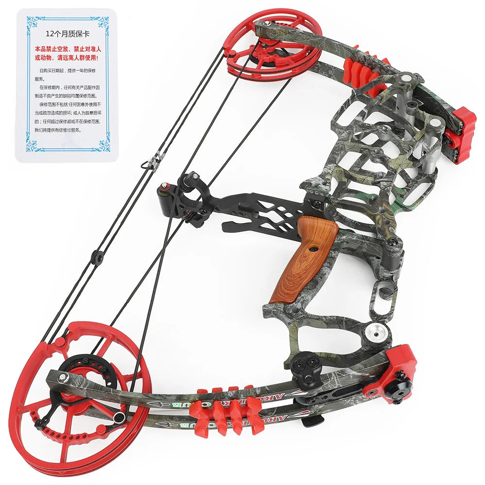 Right Hand Compound Dual-use Bow 30-60lbs 19" Axle Hunting Steel Ball 420FPS  Outdoor Target Shooting Hunting