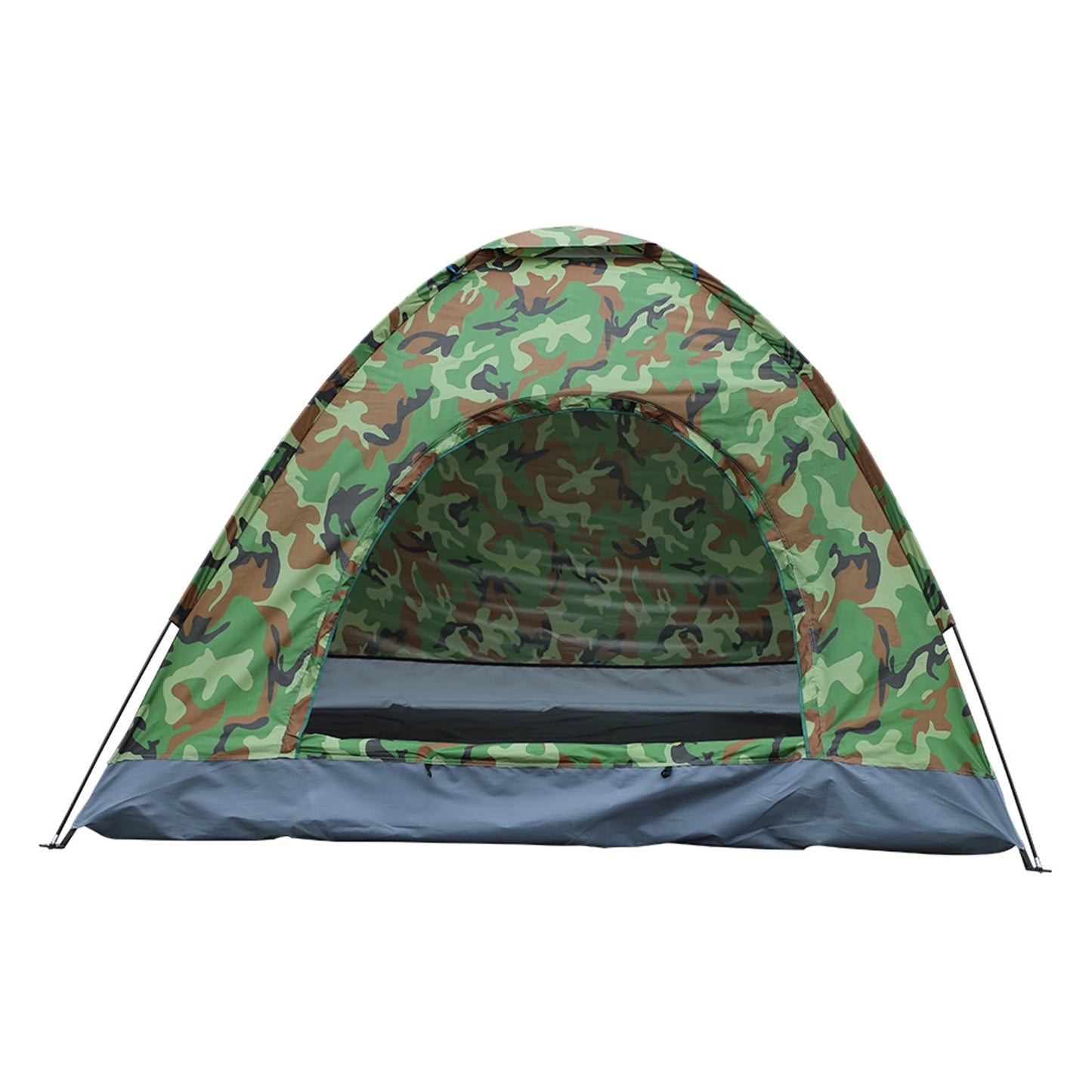 3 4 Person Camping Dome Tent Waterproof UV Proof 180T Silver Coated Polyester Fiberglass Poles Portable Bag Outdoor Camouflage
