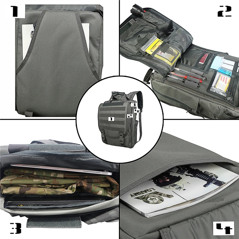 Laptop Bag Tactical Messenger Bags Computer Backpack Fanny Belt Shouder Camping Outdoor Sports Bag