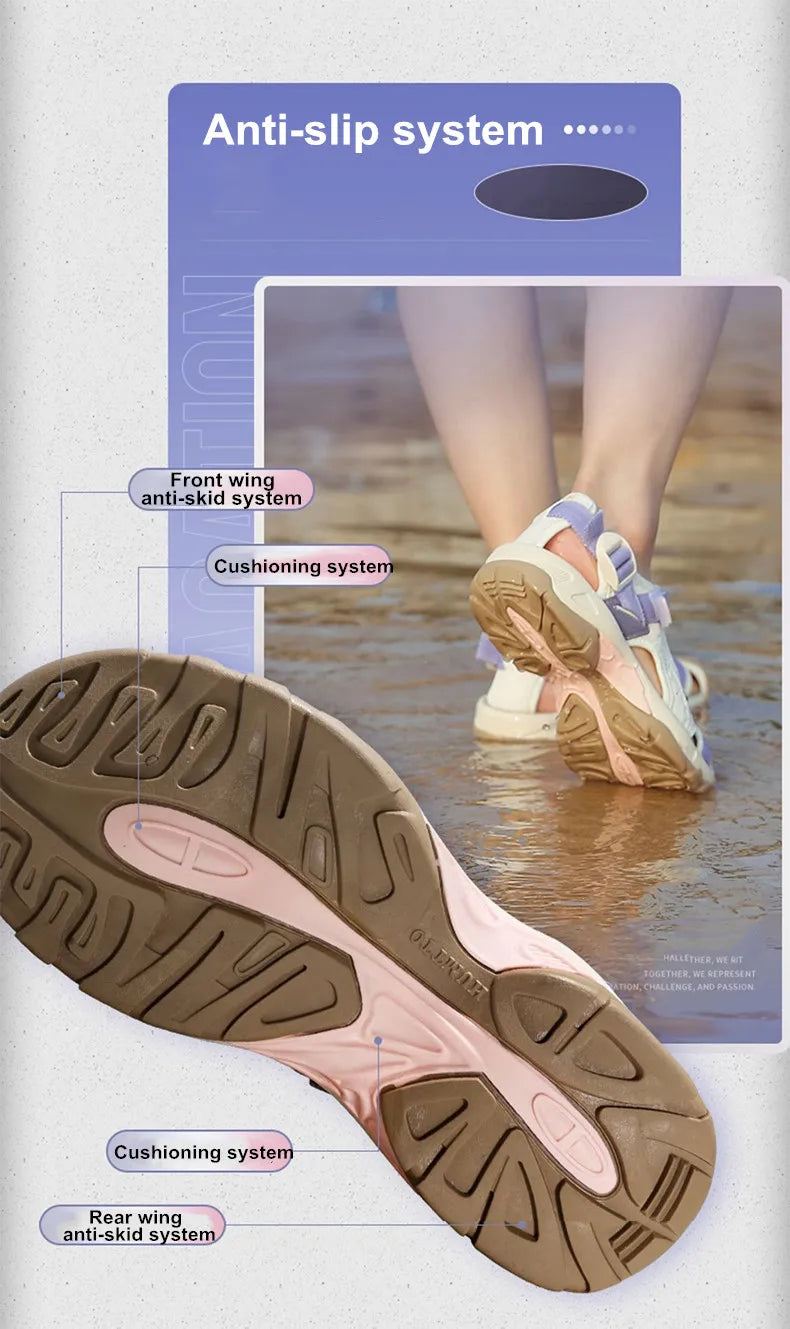 Summer Hiking Shoes Outdoor Sandals for Women Breathable Water Beach Womens Sandals Camping Climbing Aqua Sneaker HT-9602