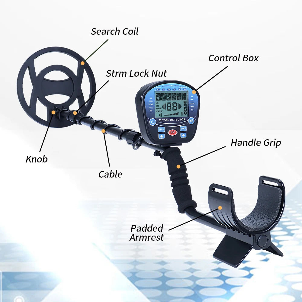 TC1 Underground Professional Portable Metal Detector With Multiple Modes Gold Detector Outdoor Treasure Hunting Adventure Beach