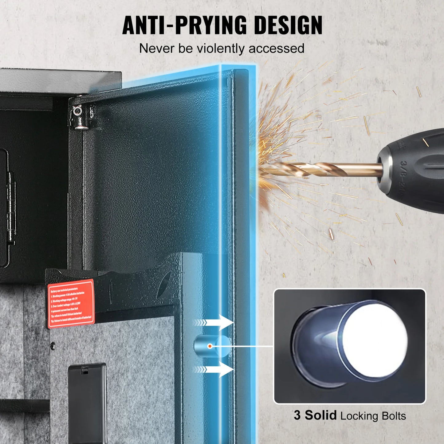 3-8 Rifles Gun Safe with Digital Keypad & Lock Gun Storage Cabinet with Removable Storage Shelf for Long Gun Pistols