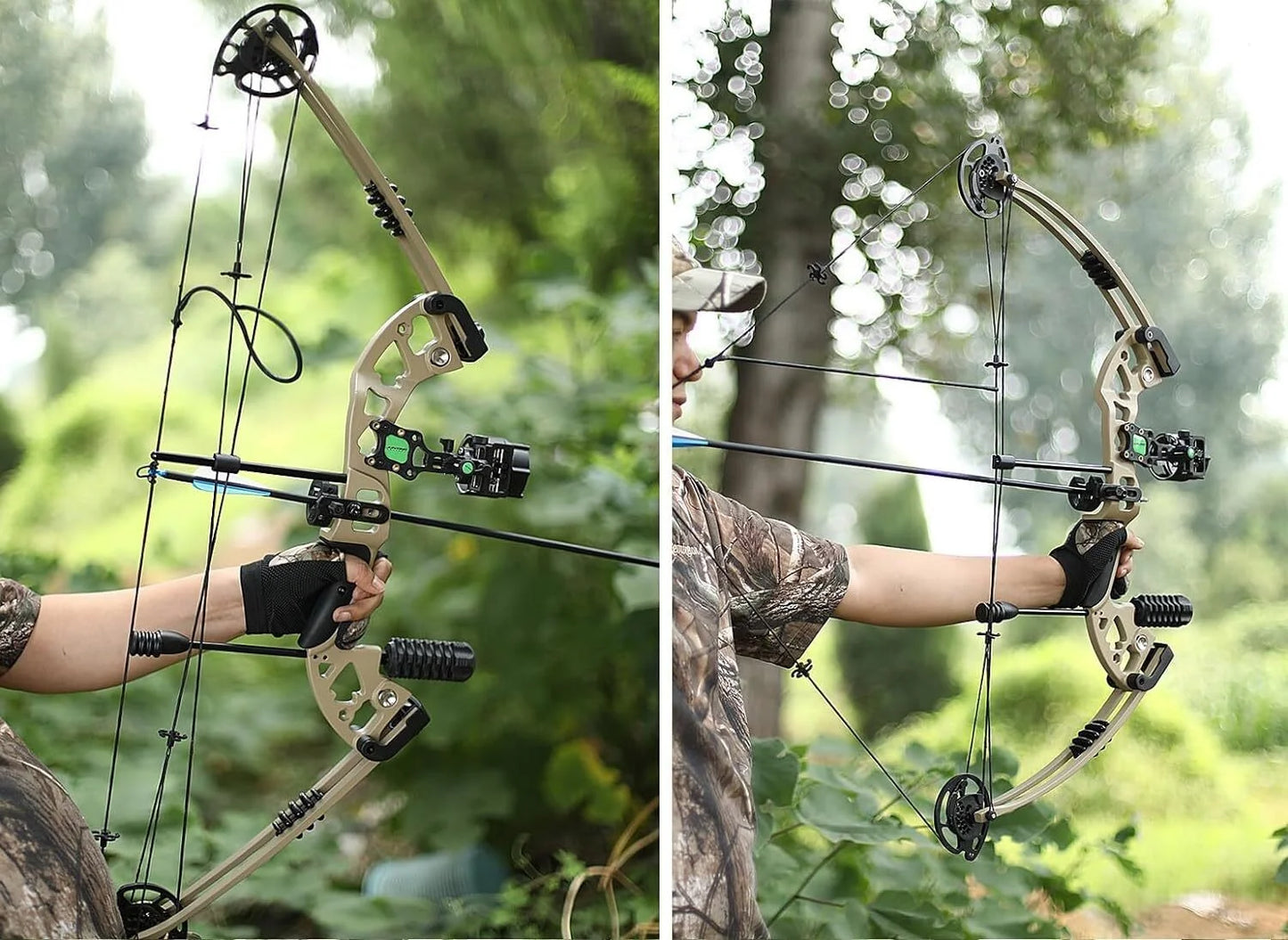 30-55lbs Compound Bow Arrow Set High Strength Alloys Let-off 70% Bow 310FPS Arrow Speed for Right/Left Hand Shooting Hunting Bow